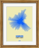 Framed Hamburg Radiant Map 2