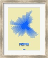 Framed Hamburg Radiant Map 2