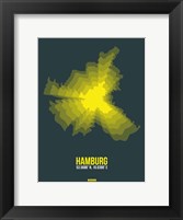 Framed Hamburg Radiant Map 3
