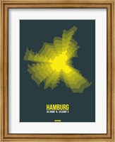 Framed Hamburg Radiant Map 3