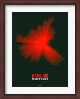 Framed Hamburg Radiant Map 4