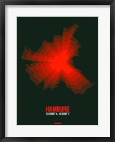 Framed Hamburg Radiant Map 4