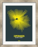 Framed Copenhagen Radiant Map 1