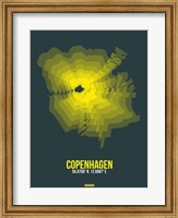 Framed Copenhagen Radiant Map 1