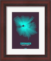 Framed Copenhagen Radiant Map 2