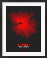 Framed Copenhagen Radiant Map 3