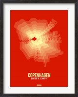 Framed Copenhagen Radiant Map 4