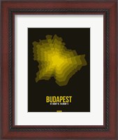 Framed Budapest Radiant Map 1