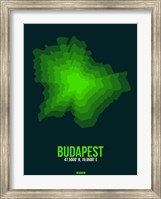 Framed Budapest Radiant Map 2