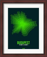 Framed Budapest Radiant Map 2