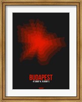 Framed Budapest Radiant Map 3