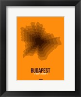 Framed Budapest Radiant Map 4