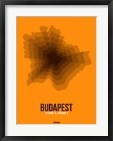 Framed Budapest Radiant Map 4