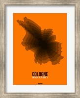 Framed Cologne Radiant Map 4