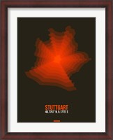 Framed Stuttgart Radiant Map 2