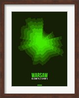 Framed Warsaw Radiant Map 2