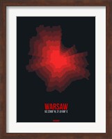 Framed Warsaw Radiant Map 4