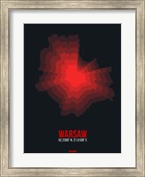 Framed Warsaw Radiant Map 4