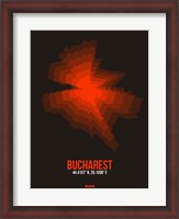 Framed Bucharest Radiant Map 1