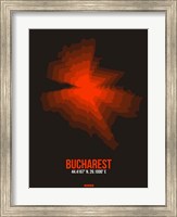 Framed Bucharest Radiant Map 1