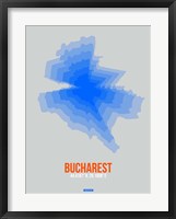 Framed Bucharest Radiant Map 2