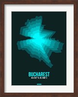 Framed Bucharest Radiant Map 3