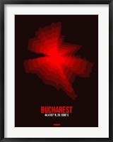 Framed Bucharest Radiant Map 4