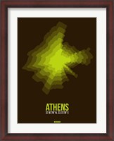 Framed Athens Radiant Map 1