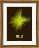 Framed Athens Radiant Map 1