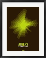 Framed Athens Radiant Map 1