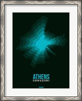 Framed Athens Radiant Map 2