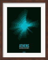 Framed Athens Radiant Map 2