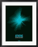 Framed Athens Radiant Map 2