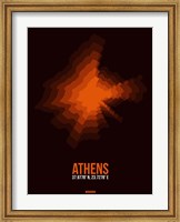 Framed Athens Radiant Map 3