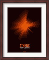 Framed Athens Radiant Map 3