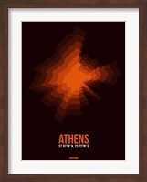 Framed Athens Radiant Map 3