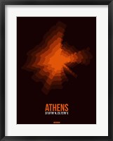 Framed Athens Radiant Map 3