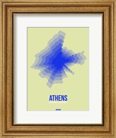 Framed Athens Radiant Map 4