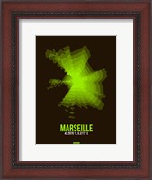 Framed Marseille Radiant Map 1