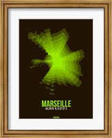 Framed Marseille Radiant Map 1