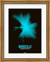 Framed Marseille Radiant Map 2