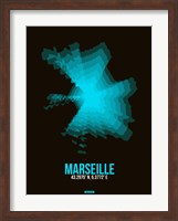 Framed Marseille Radiant Map 2