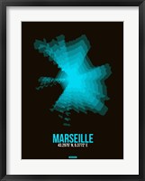 Framed Marseille Radiant Map 2