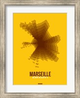 Framed Marseille Radiant Map 3