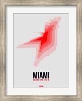 Framed Miami Radiant Map 1