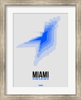 Framed Miami Radiant Map 2