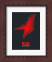 Framed Miami Radiant Map 3