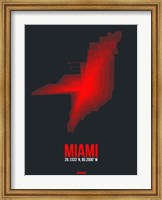 Framed Miami Radiant Map 3