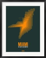 Framed Miami Radiant Map 4