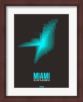 Framed Miami Radiant Map 5